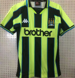 1998/99 Man City Green Retro Soccer Jersey