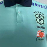 2022/23 Brazil Light Blue Polo Short Jersey