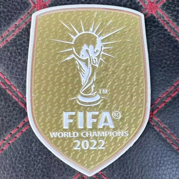橡胶 (Rubber) FIFA WORLD CHAMPIONS 2022 Rubber Patch 2022 (You can buy it alone OR tell us which jersey to print it on.)橡胶世界杯金杯