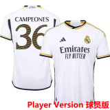 CAMPEONES #36 RM Home Player Version Jersey 2023/24 球员版 ★★