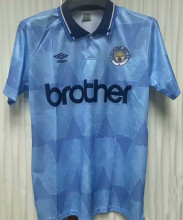 1989 Man City Home Blue Retro Soccer Jersey