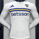 2024/25 Boca Away White Player Version Long Sleeve Jersey