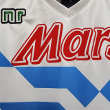 1988/89 Napoli Away White Retro Soccer Jersey