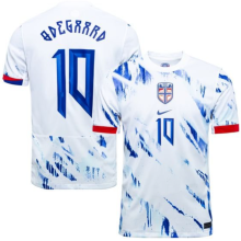 ØDEGAARD #10 Norway Away Fans Soccer Jersey 2024/25