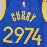 2023/24 Warriors CURRY #2974 Blue NBA Jerseys
