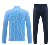 2025 Man City Sky Blue Kids Sweater Tracksuit