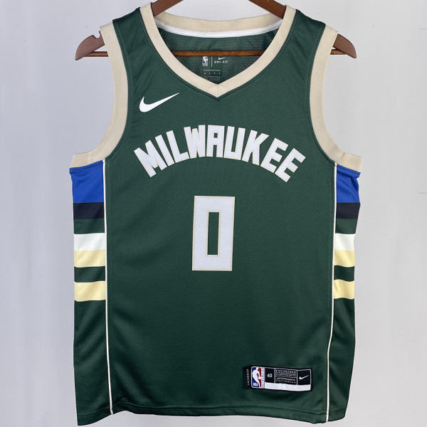 2023/24 Bucks LILLARD #0 Green NBA Jerseys
