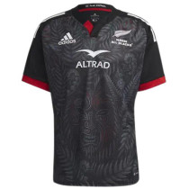 2022/23 Māori All Blacks Home Black Rugby Shirt 毛利人