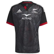 2022/23 Māori All Blacks Home Black Rugby Shirt 毛利人