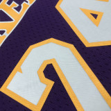 2008/09 Lakers BRYANT #24 Purple Retro NBA Jerseys 热压