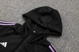 2025 Germany Black Hoody Zipper Jacket Tracksuit