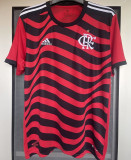 2022/23 Flamengo 1:1 Third Red Black Fans Soccer Jersey