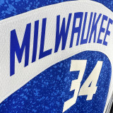 2023/24 Bucks ANTETOKOUNMPOL #34 Blue City Edition NBA Jerseys
