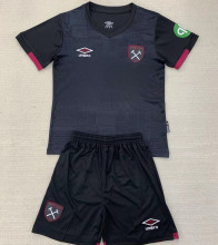 2024/25 West Ham Away Black Kids Soccer Jersey