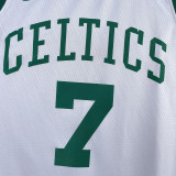 2023/24 Celtics BROWN #7 White Retro NBA Jerseys 热压