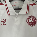 2024/25 Denmark Away White Fans Soccer Jersey