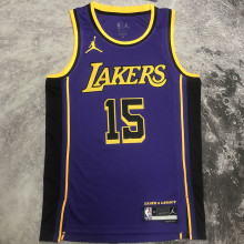 2023/24 Lakers REAVES #15 Purple NBA Jerseys 热压