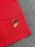 2025 NK Red Embroidered Multicolor Logo Casual Short Pants CN02大红