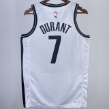 2023/24 Nets DURANT #7 White NBA Jerseys