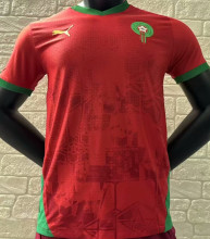 2025 Morocco Home Red Player Version Soccer Jersey