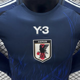 2024/25 Japan Home Y-3 Blue Player Version Long Sleeve Jersey