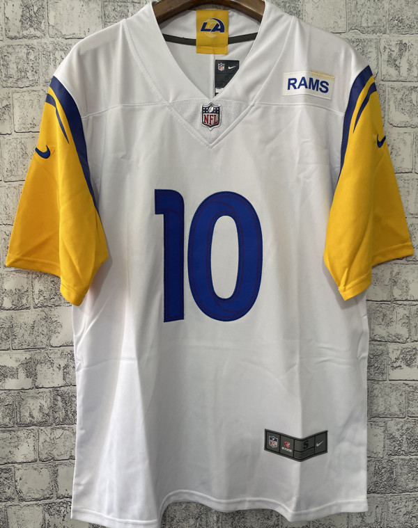 Men's Los Angeles Rams KUPP # 10 White NFL Jersey 公羊