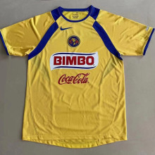 2005 Club America Home Yellow Retro Soccer Jersey