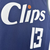 2023/24 Clippers GEORGE #13 Sapphire Blue City Edition NBA Jerseys