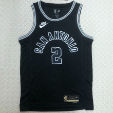 Spurs LEONARD #2 Black Retro NBA Jerseys