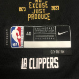 Clippers GEORGE #13 Black City Edition NBA Jerseys