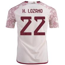 H. LOZANO #22 Mexico 1:1 Quality Away Fans Soccer Jersey