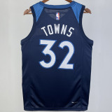 2023/24 Timberwolves TOWNS #32 Sapphire Blue NBA Jerseys
