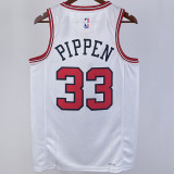 2023/24 Bulls PIPPEN #33 White NBA Jerseys 热压