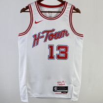 2023/24 Rockets HARDEN #13 White City Edition NBA Jerseys