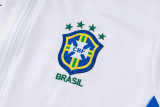 2025 Brazil White Jacket Tracksuit