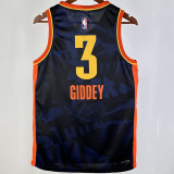2023/24 KC Thunder GIDDEY #3 Black City Edition NBA Jerseys