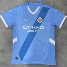 2025/26 Man City Home Blue Fans Soccer Jersey