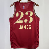 2023/24 Cleveland JAMES #23 Red City Edition NBA Jerseys