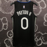Warriors PAYTON II #0 Black Grey NBA Jerseys
