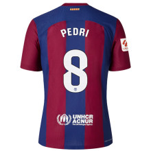 PEDRI #8 BA 1:1 Quality Home Fans Jersey 2023/24 (LaLiga Font 西甲字体)
