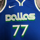 Mavericks DONCIC #77 Blue City Edition NBA Jerseys