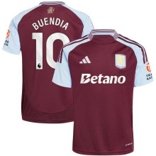BUENDIA #10 Aston Villa Home Fans Soccer Jersey 2024/25 (League Font ) 联赛字体
