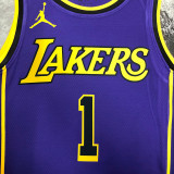 2023 Lakers RUSSELL #1 Blue NBA Jerseys 热压