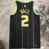 2023 Hornets BALL #2 Black City Edition NBA Jerseys