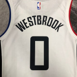 Clippers WESTBROOK #0 White NBA Jerseys