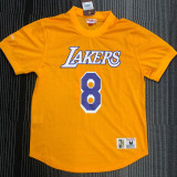 BRYANT # 8 Lakers Yellow Mitchell Ness Retro Jerseys