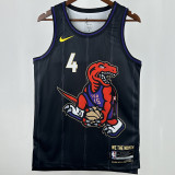 2025 Timberwolves BARNES #4 Black NBA Jerseys 热压