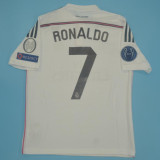 2014/15 RM Home White Retro Player Version Soccer Jersey 球员版
