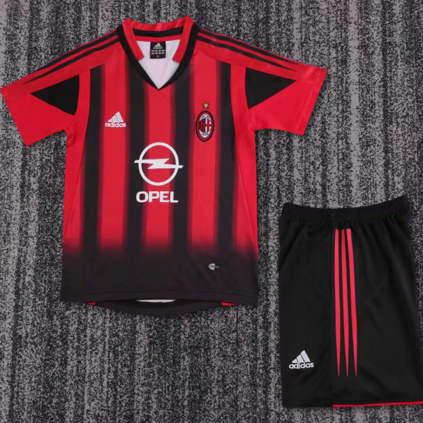 2004/05 AC Milan Home Retro Kids Soccer Jersey