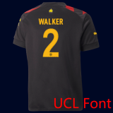 2022/23 Man City 1:1 Away Red Black Fans Soccer Jersey